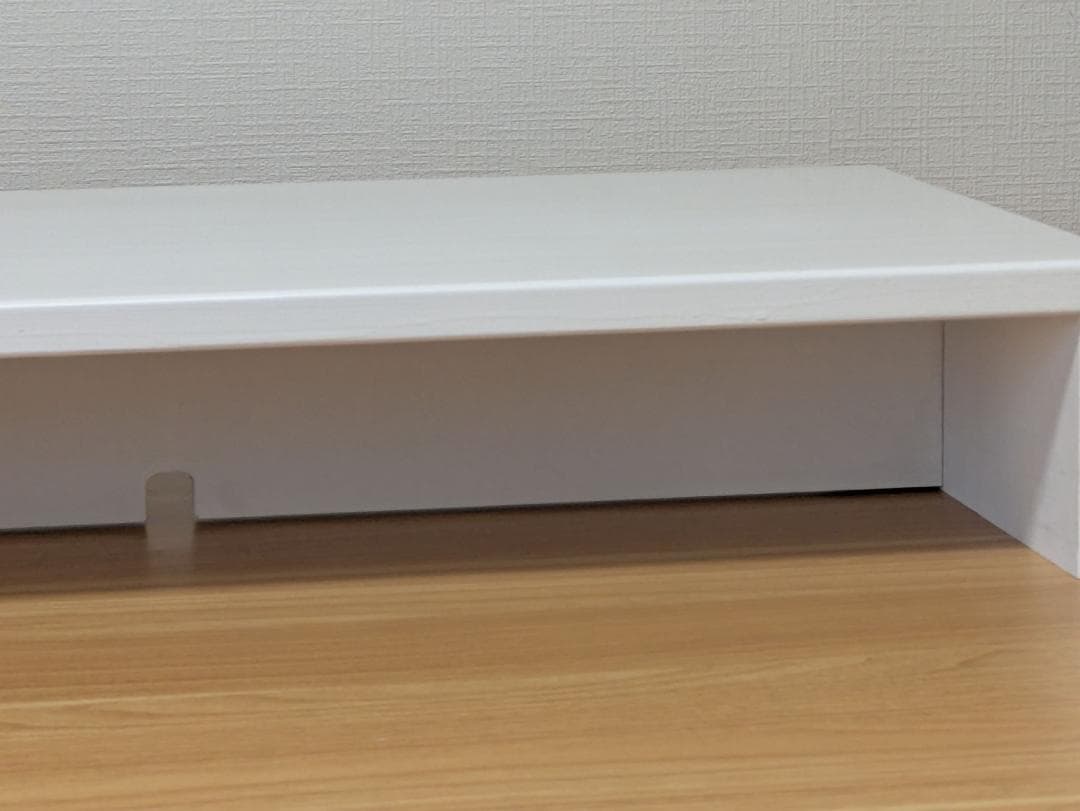 【一点物】幅150cm モニタースタンド 木製 白 特大 オーダーメイド品
