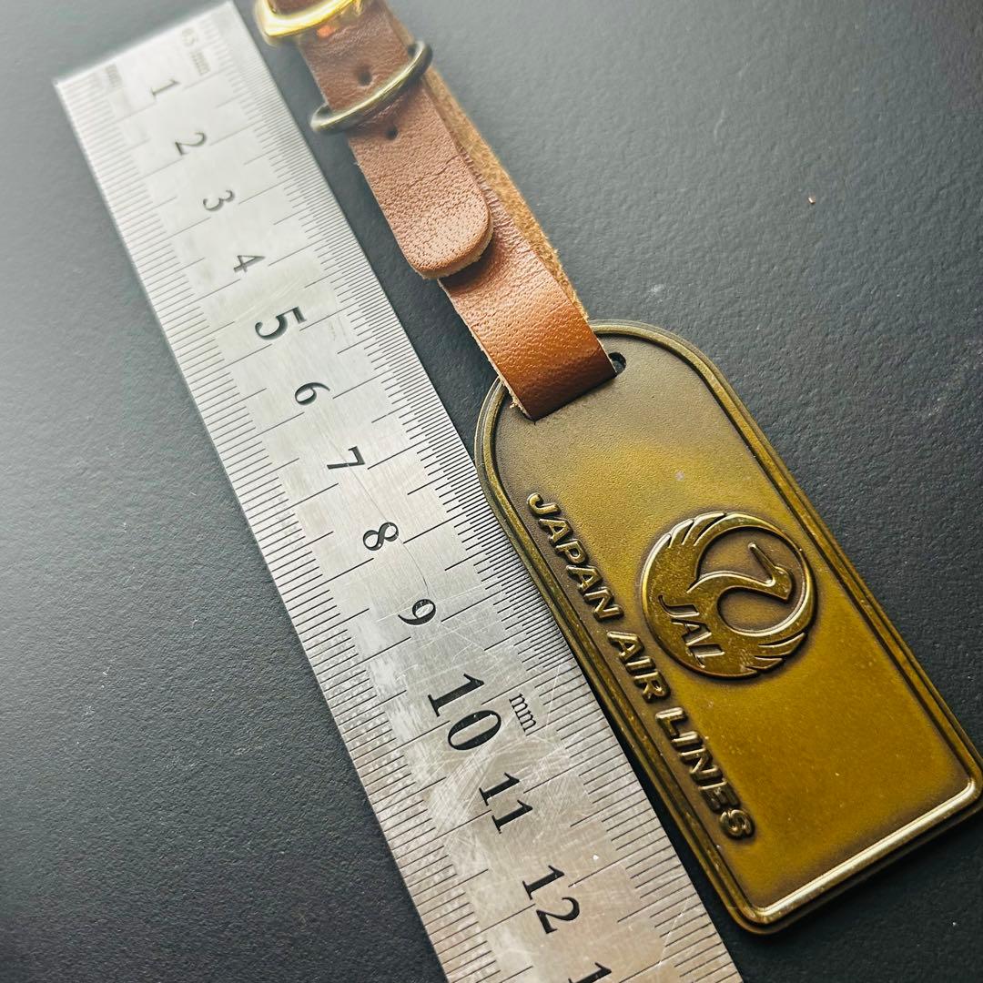 レア昭和レトロ　初代鶴丸　 JALネームタグ ブロンズ　ジャル