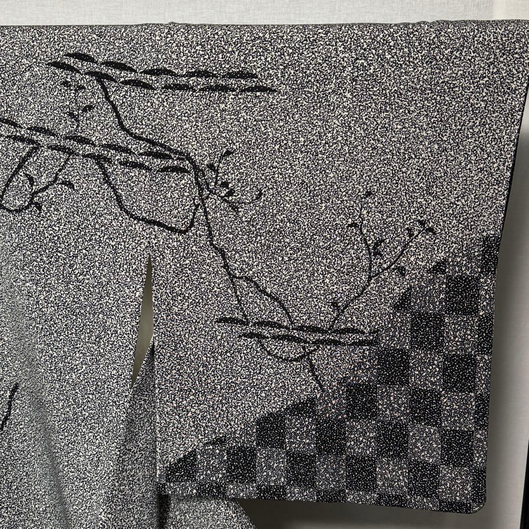 m-29＋D20 訪問着 川村久太郎 叩き染め 正絹 着物 袷 極美品