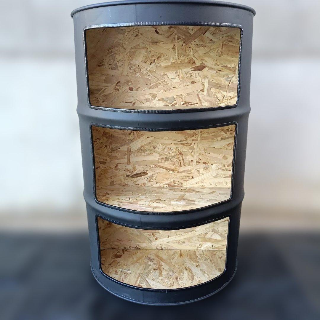 ドラム缶remakeBOX3段！マッドブラック‼️