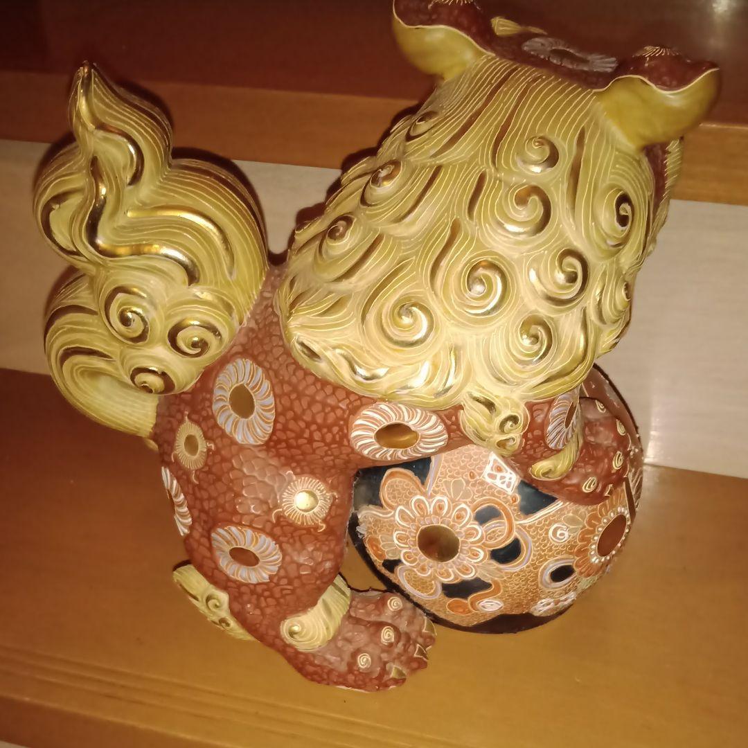 九谷焼　獅子　置物