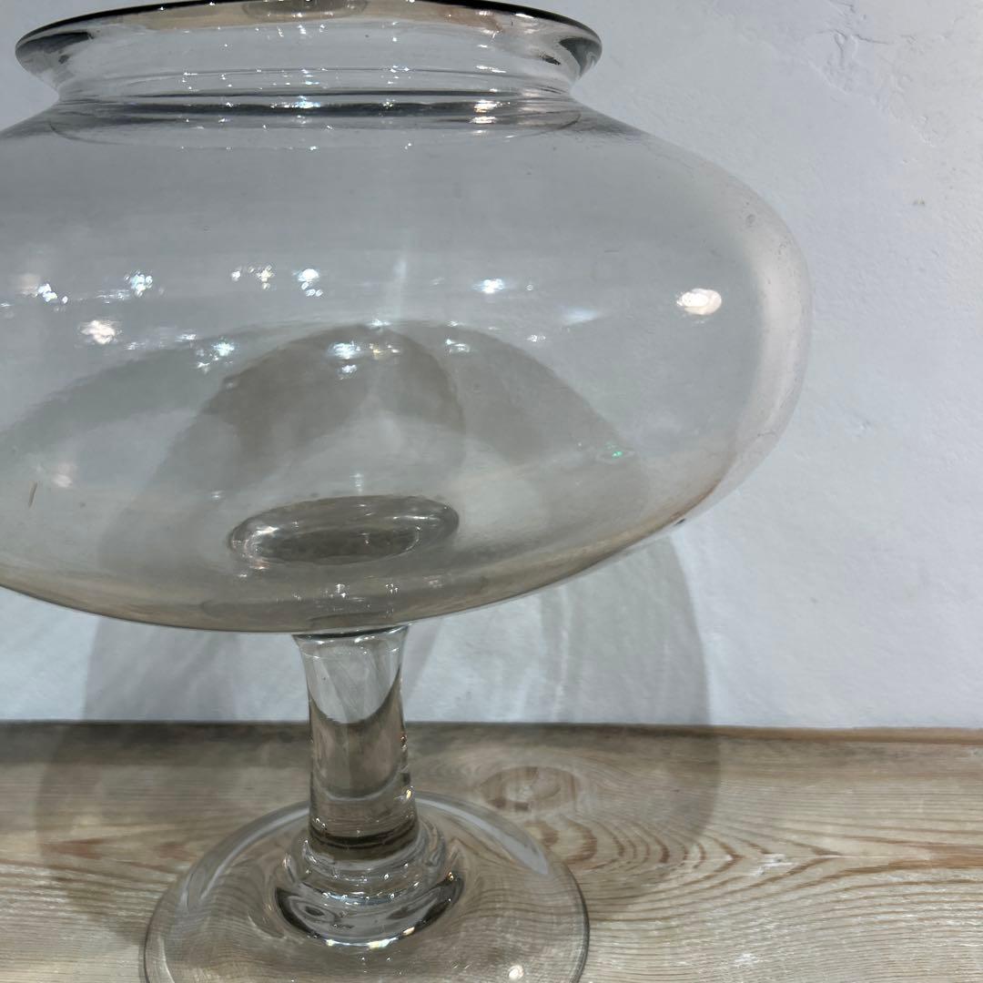 アンティークガラス　リーチポット　フランスアンティーク　ヒルポット　19世紀