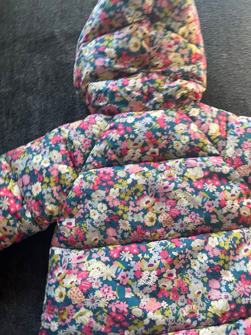 jacadi 花柄フード付きダウンコート 90cm