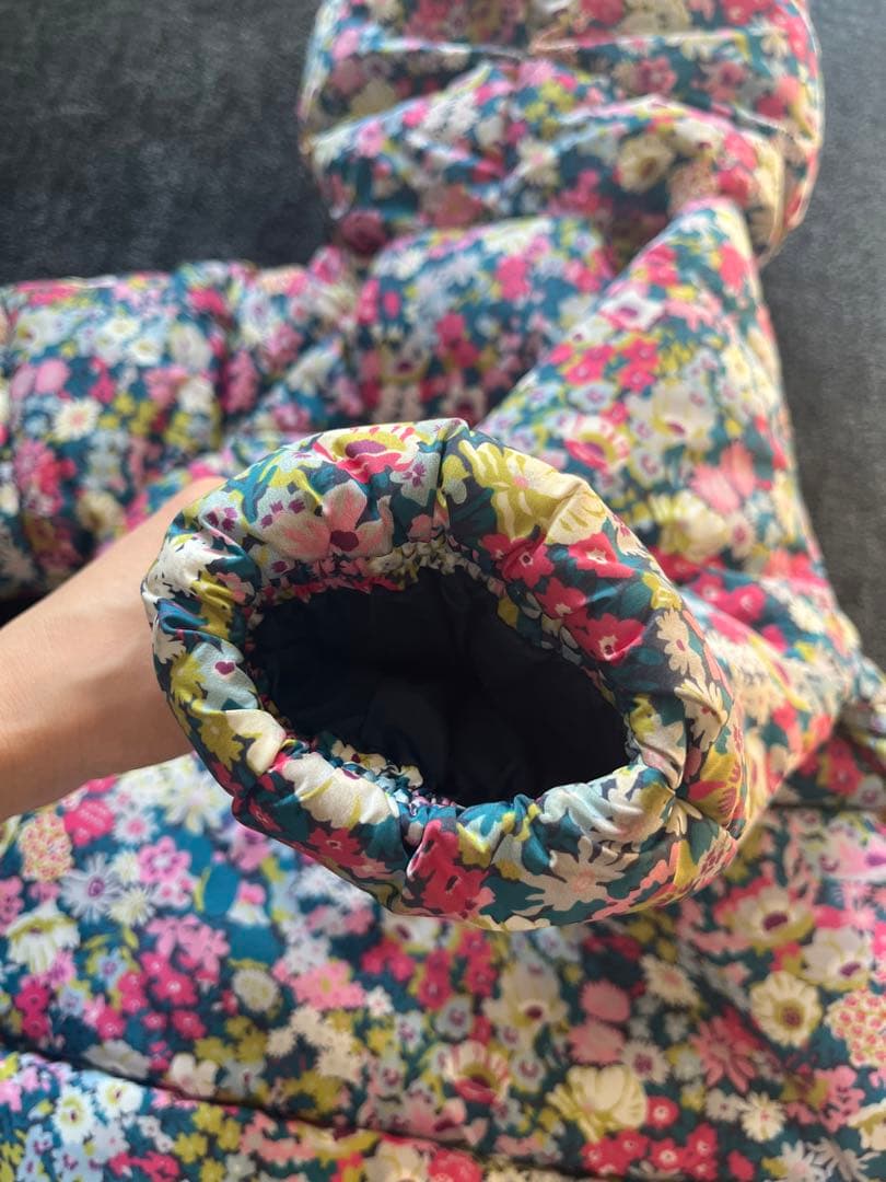 jacadi 花柄フード付きダウンコート 90cm