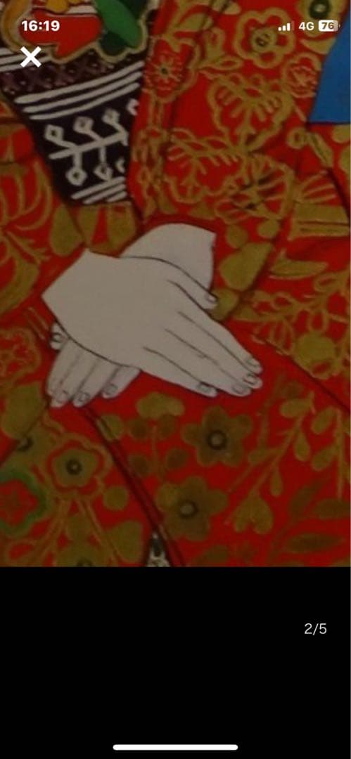 作者名  片岡球子  画題( むすめ ) 技法( 複製 ) 作品状態良好