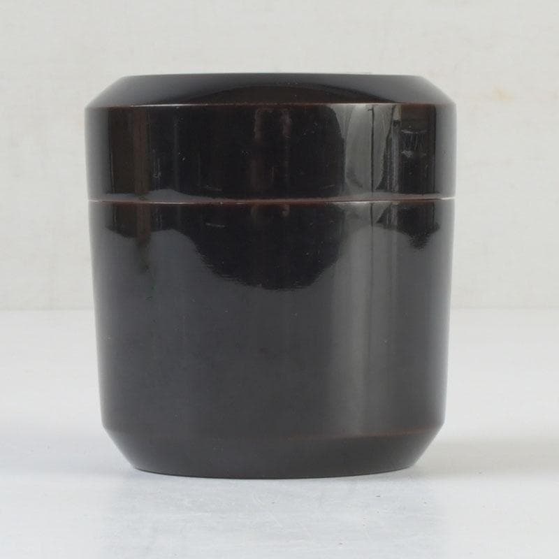 茶道具　黒漆　菊蒔絵　雪吹　棗　時代箱付　V　9812