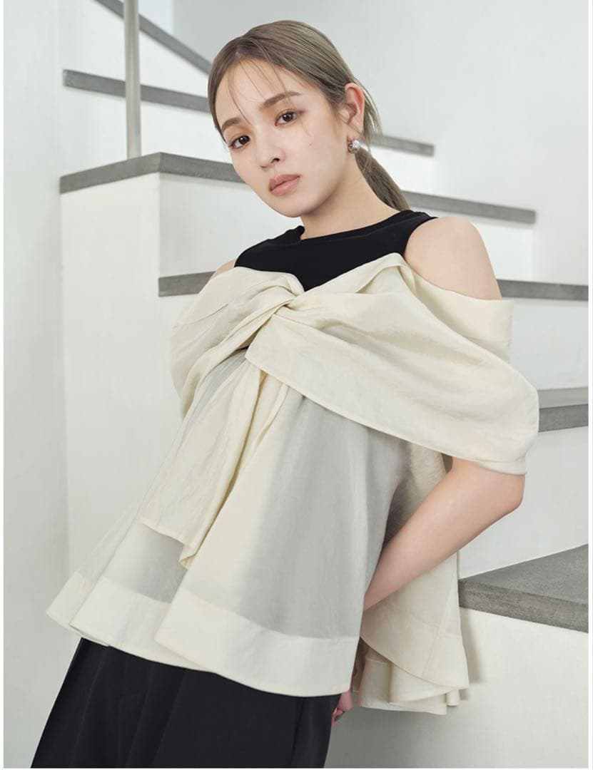 FRAY I.D カットコンビペプラムトップス