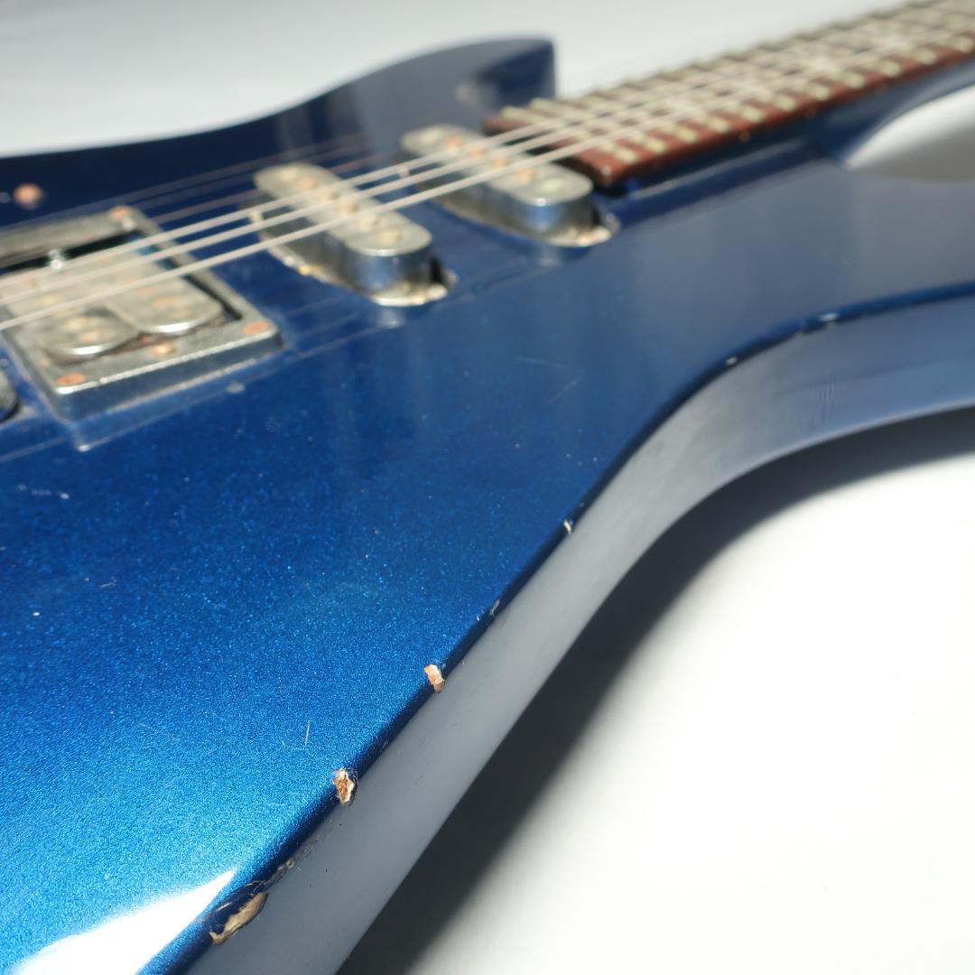 レフティ l D エレキギター オールブルー ケース付