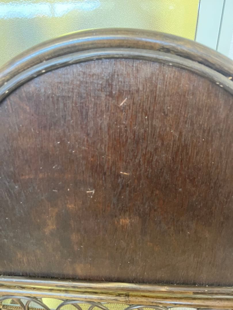 ヴィンテージ レトロ ラタン ミラー付きドレッサー アーチ型ドレッサー・鏡台