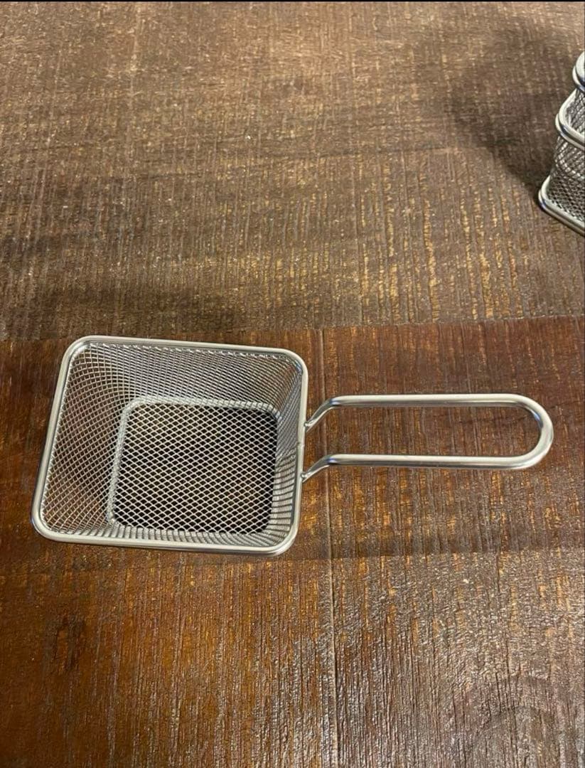 【10/19日曜まで】4つ)ステンレス製四角形ストレーナー　【新品未使用】