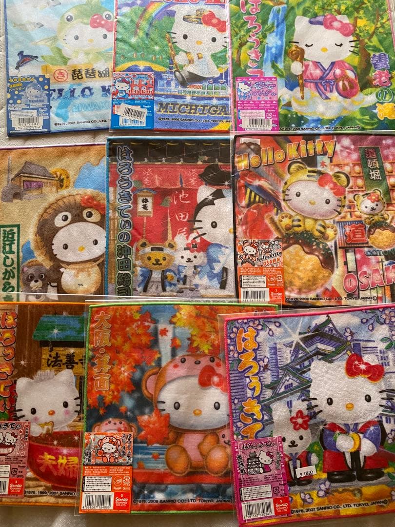 ご当地キティちゃん　タオルハンカチ　52枚