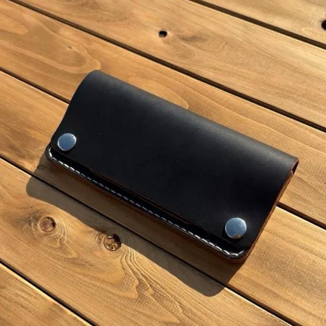 ロングトラッカーウォレット　茶芯　オイルレザー