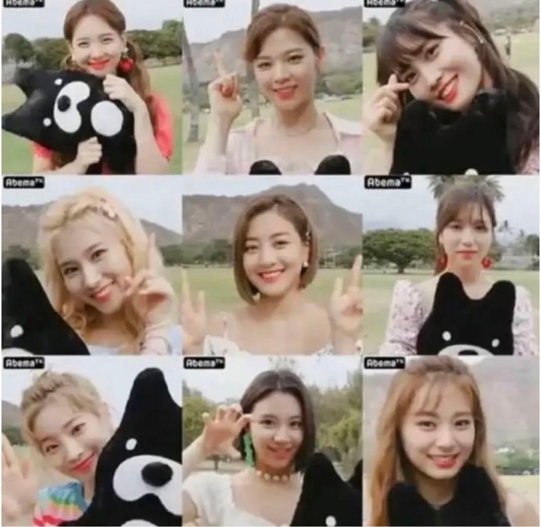 TWICE ダヒョン直筆サイングッズ アベマくんぬいぐるみ abemaTV