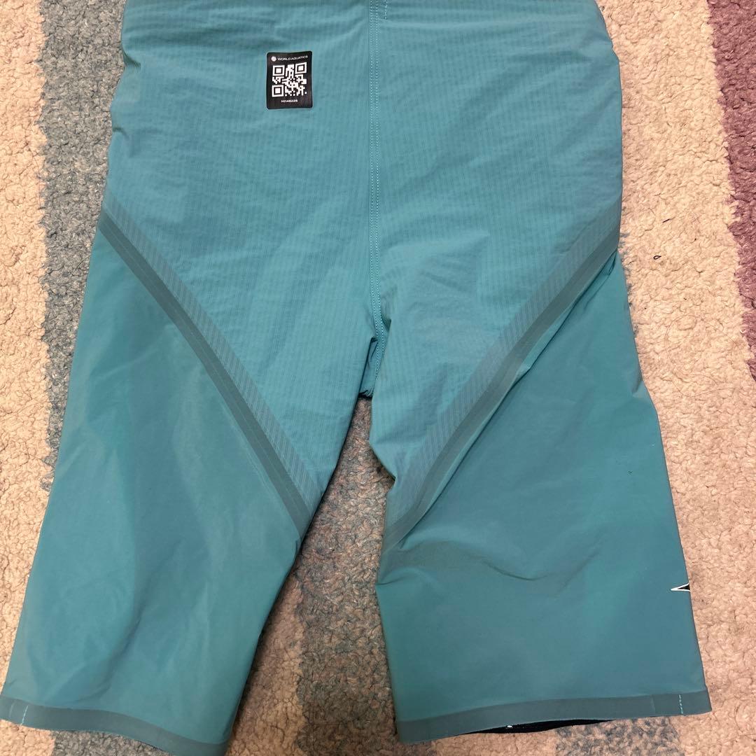 美品⭐︎ミズノ　競泳用水着 青/黒 ドローコード付き　Ｍ①