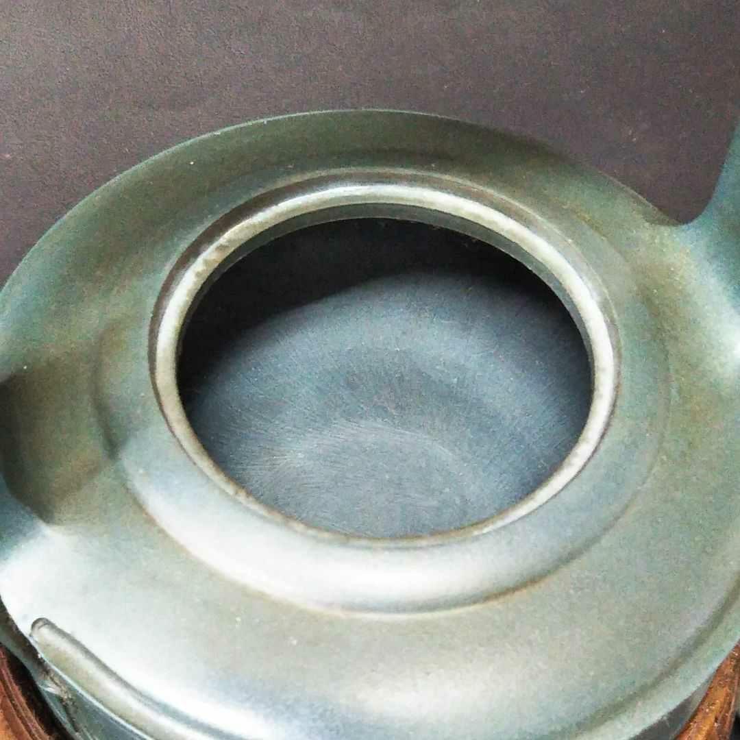 ※中国古美術/緑泥笹竹紋提梁壺/(底款:高健制)