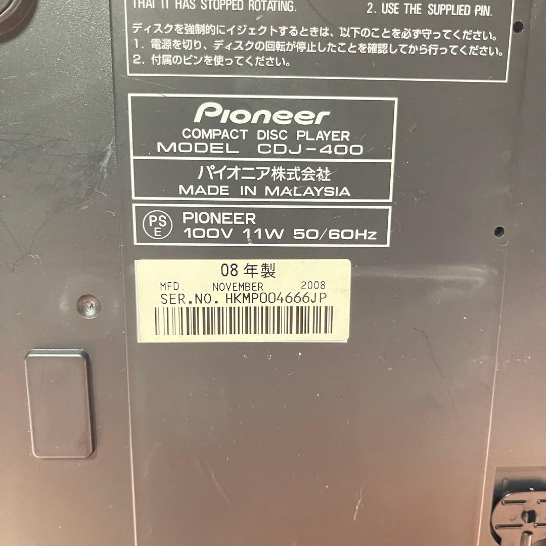 美品　動作チェック済　Pioneer DJ CDJ-400 パイオニア