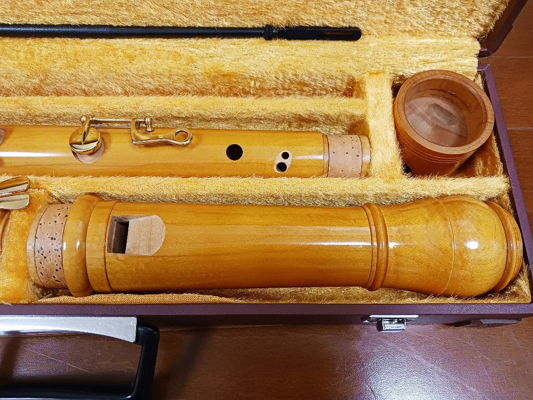 全音 バスリコーダー 5400B　メイプル 2023年8月にメーカーメンテ済