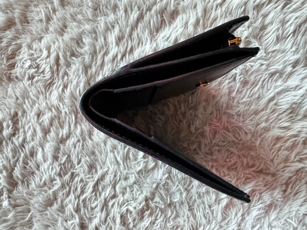 CELINE 二つ折り財布 ブラック レザー