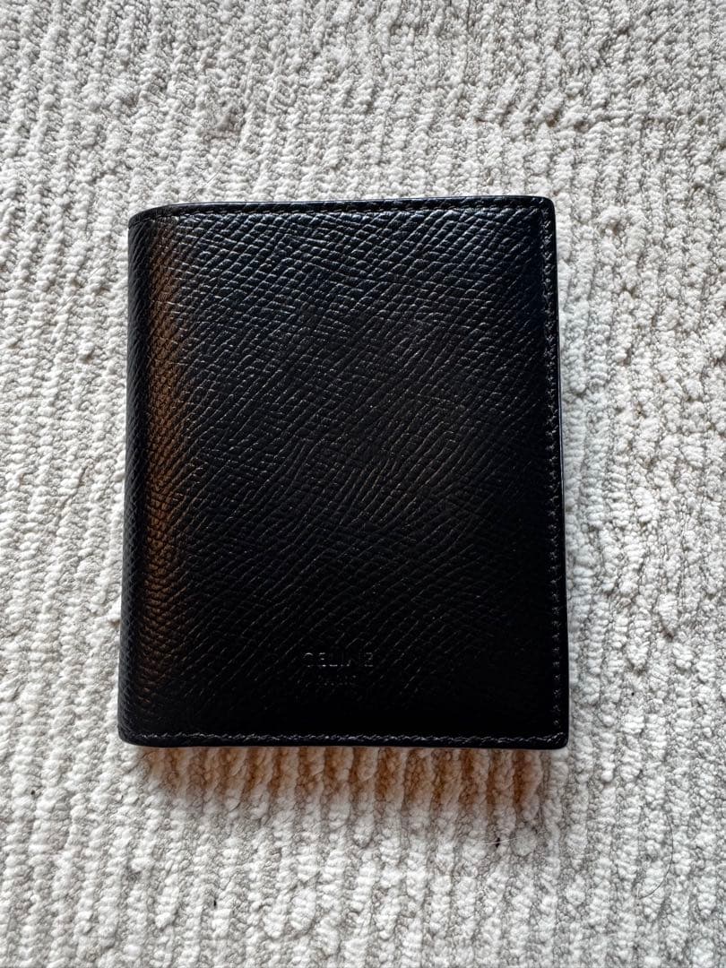 CELINE 二つ折り財布 ブラック レザー