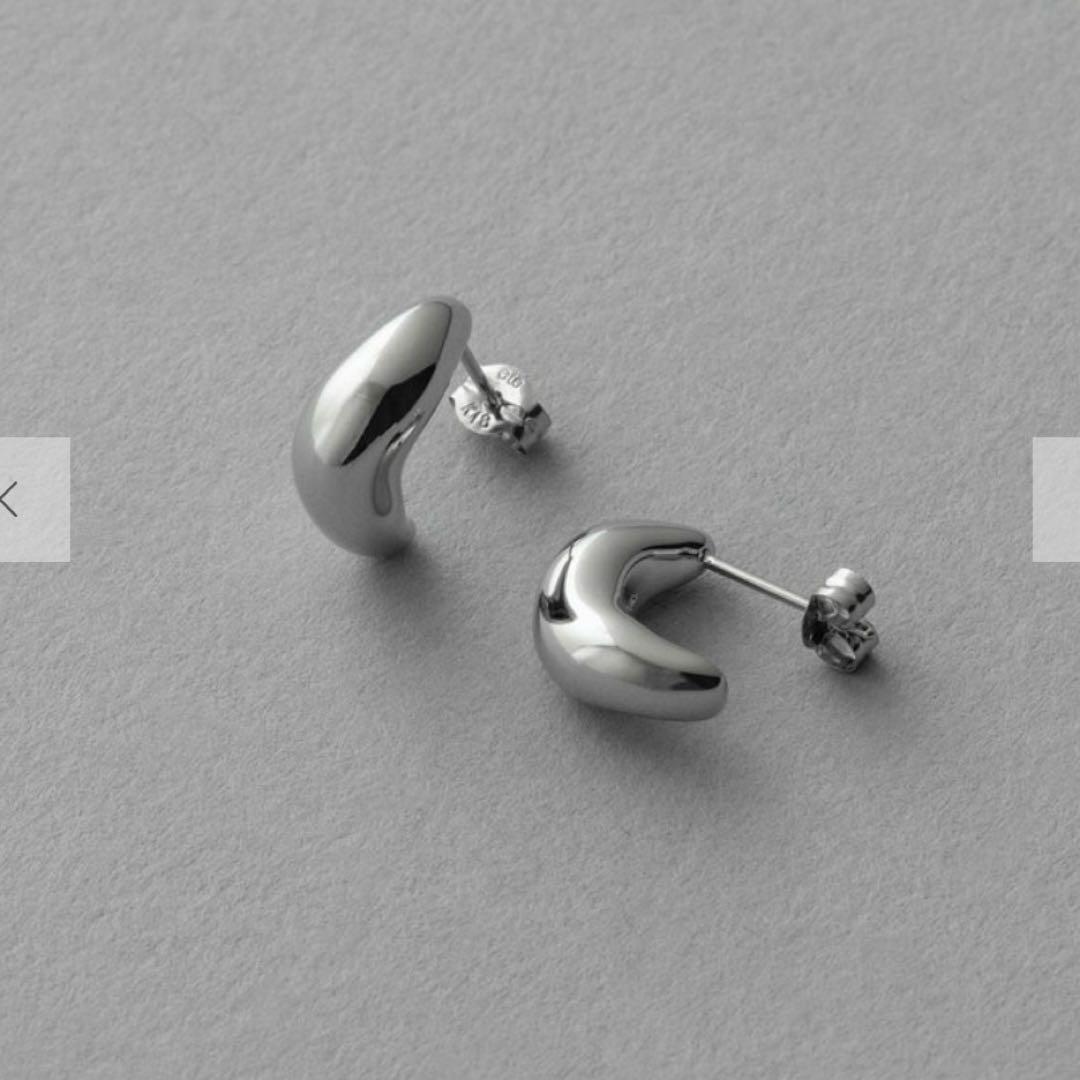 極美品　ete 現行品　ドロップピアス　プラチナコーティング　SV925 K18