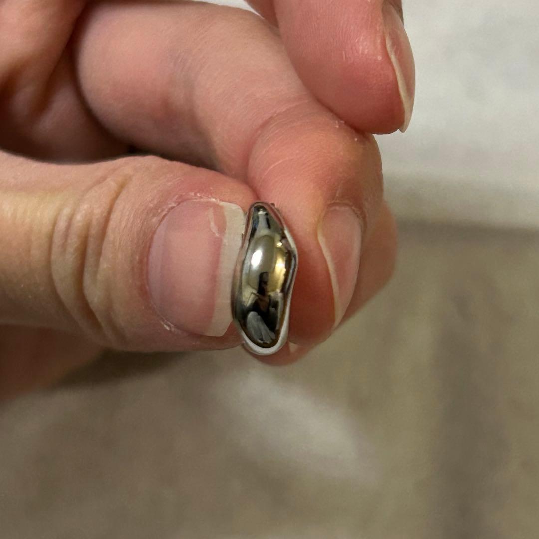 極美品　ete 現行品　ドロップピアス　プラチナコーティング　SV925 K18