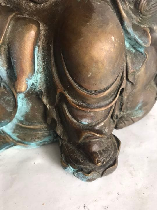 佛像古董，「大明宣德年製」在銘，高2⃣️9⃣️cm，重3800克