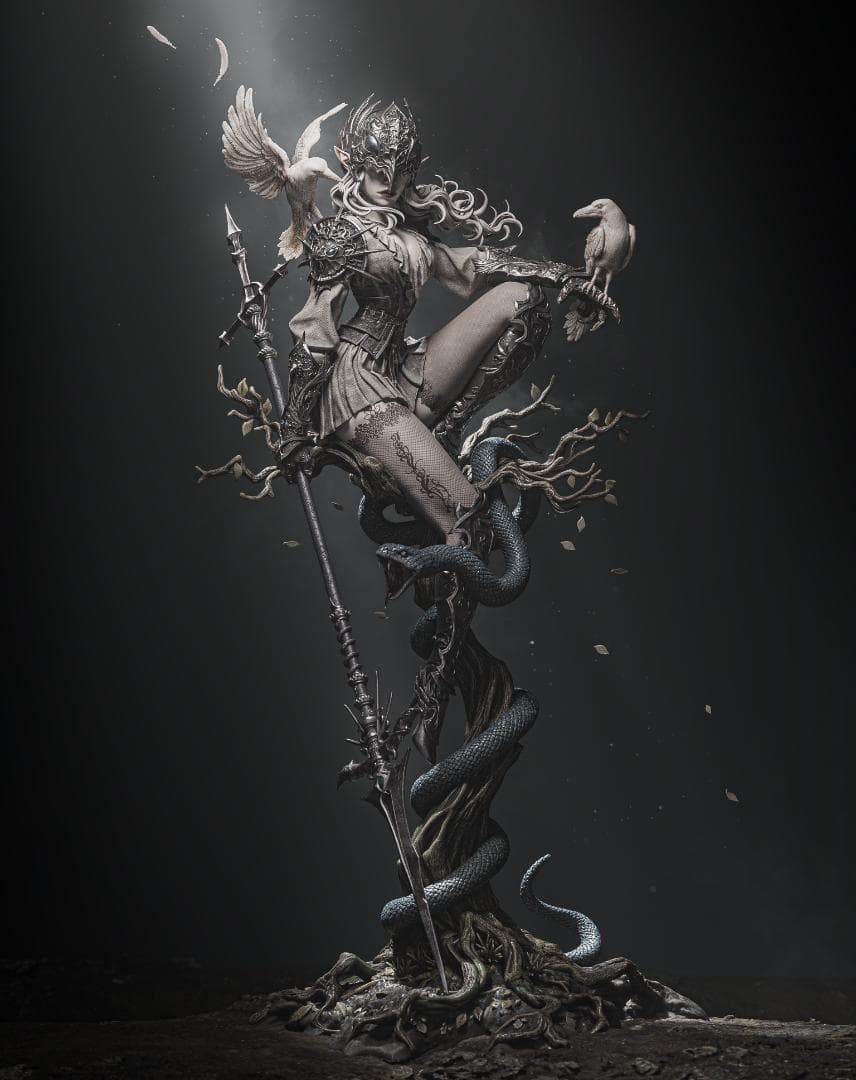 1/6 未塗装未組立 フィギュア ガレージキット オリジナル クロウクイーン —