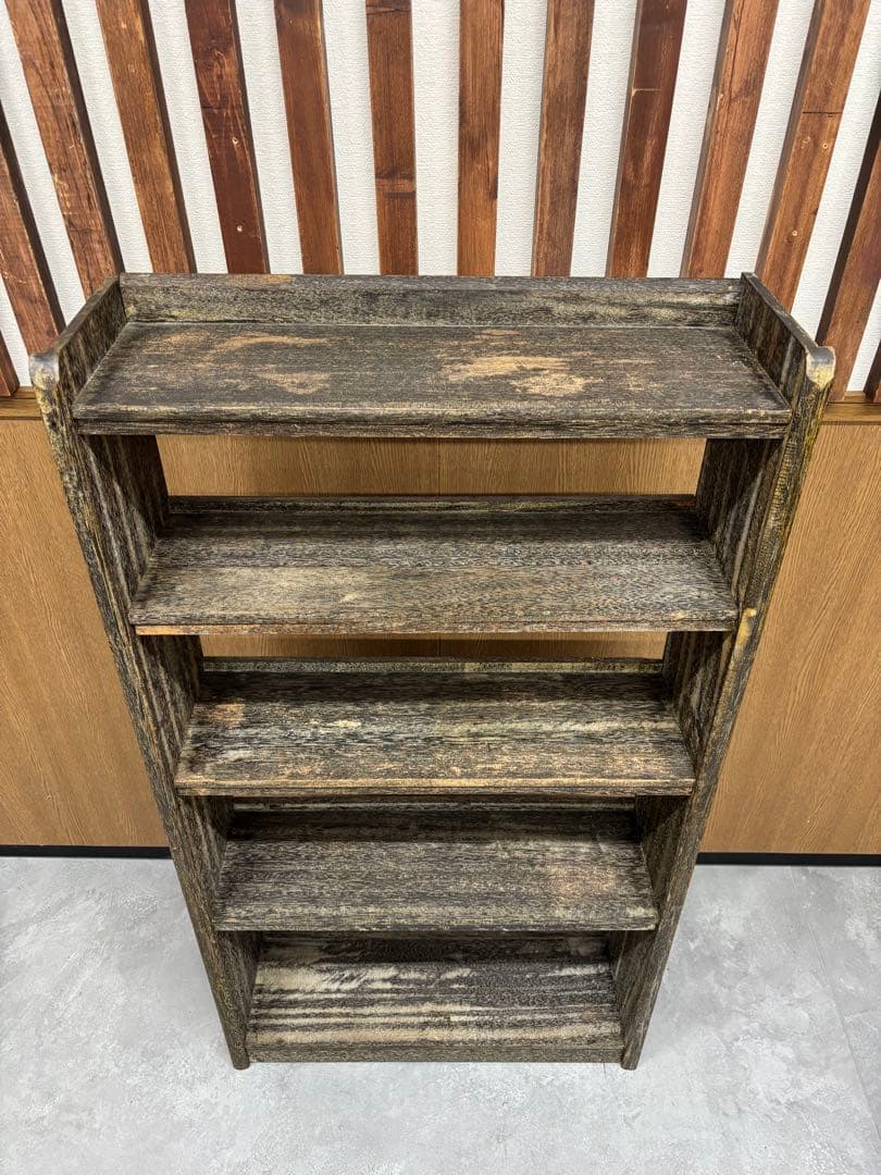 木製 5段ラック 本棚 ヴィンテージ レトロ 古道具 レトロ インテリア