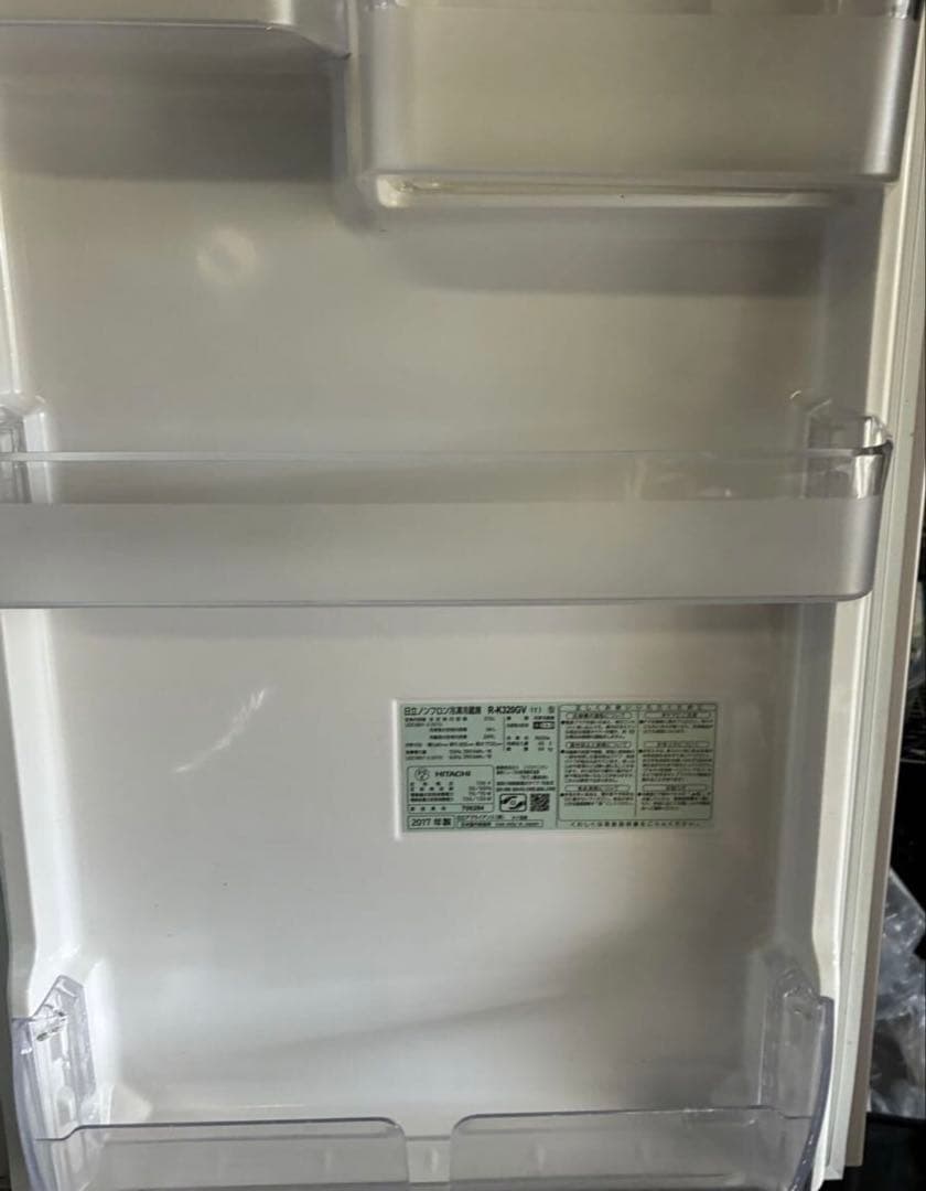 中*誠様 日立 R-K320GV HITACHI 2017年製 ノンフロン冷凍冷