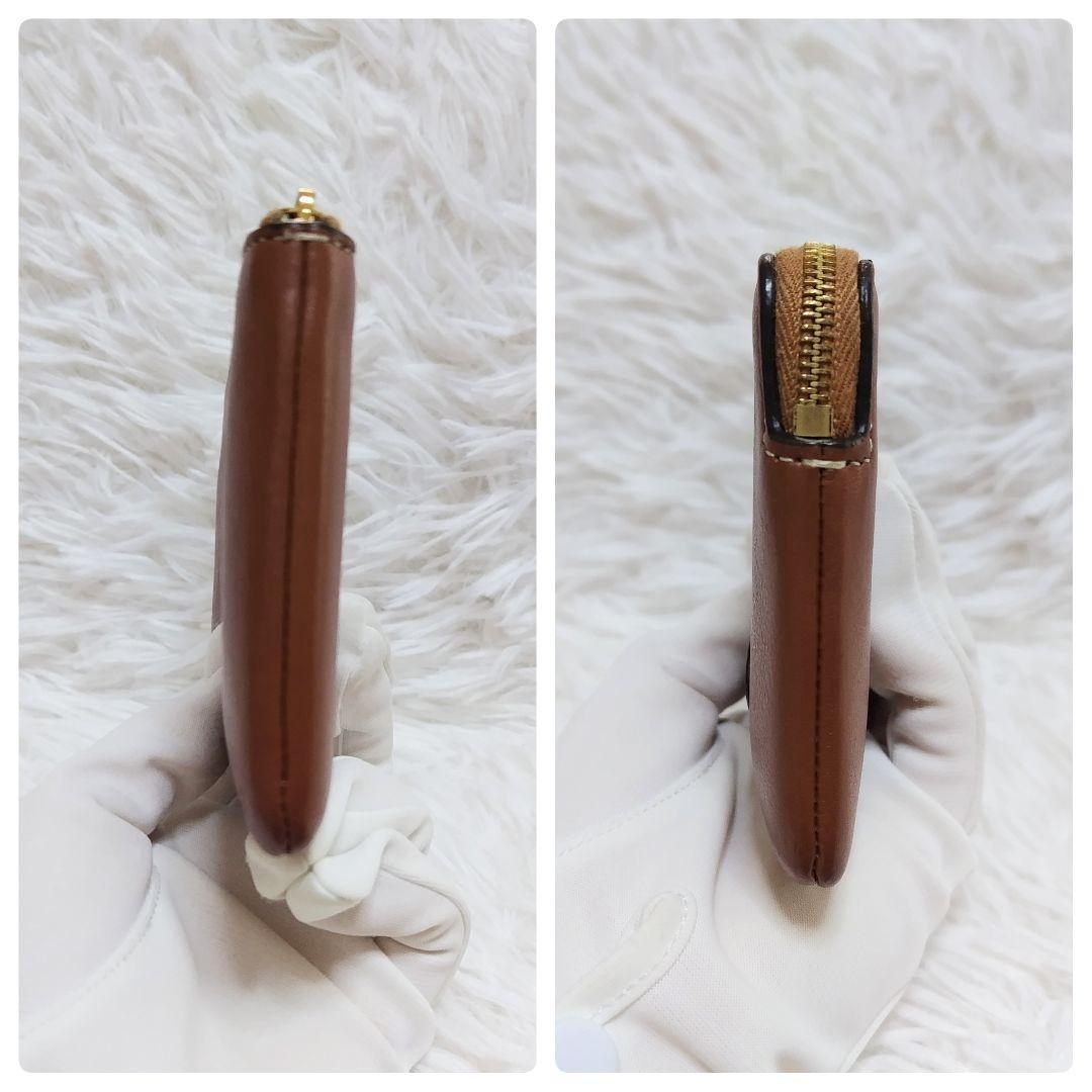 レア美品✨セリーヌ◇キュイルトリオンフケース　キーリング付きブラウン