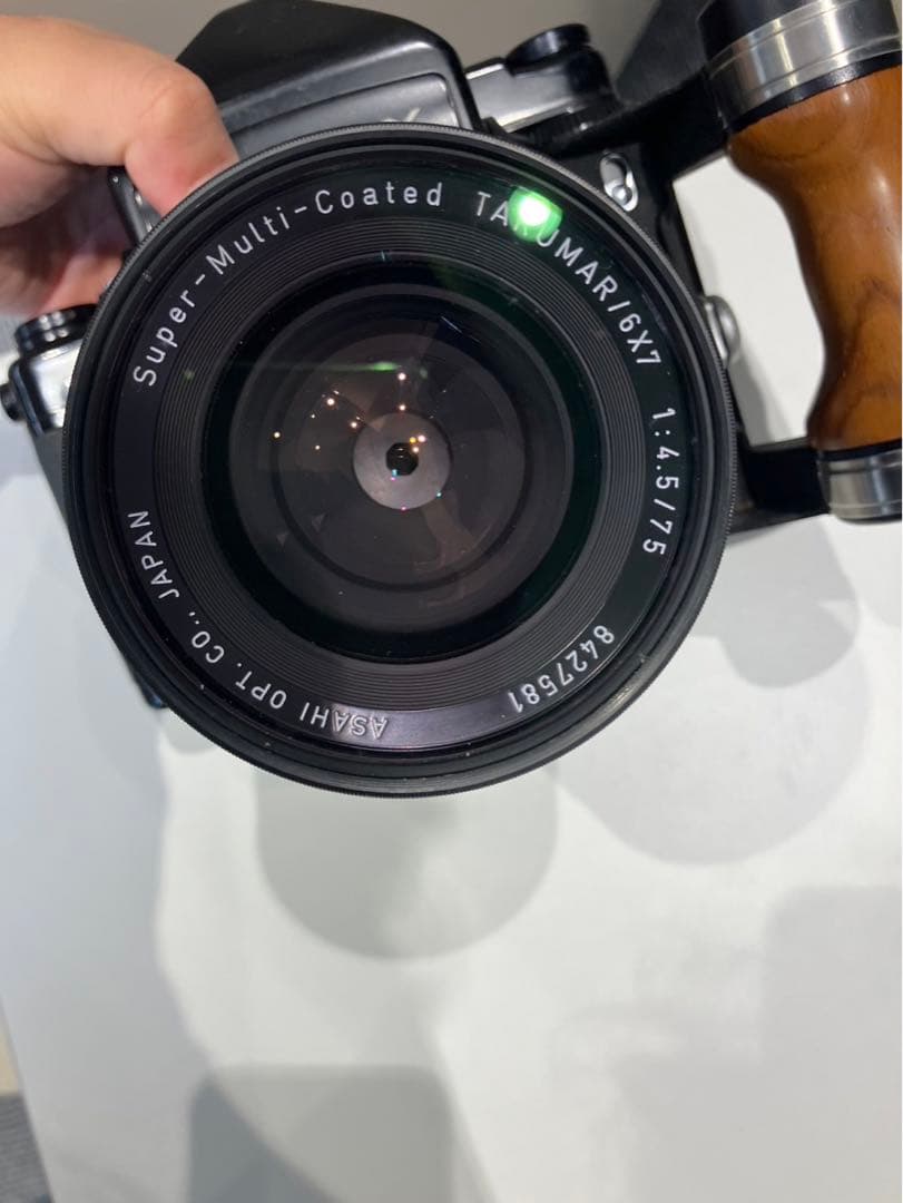 PENTAX67Ⅱ 中判フィルムカメラ 木製グリップ、部品付き