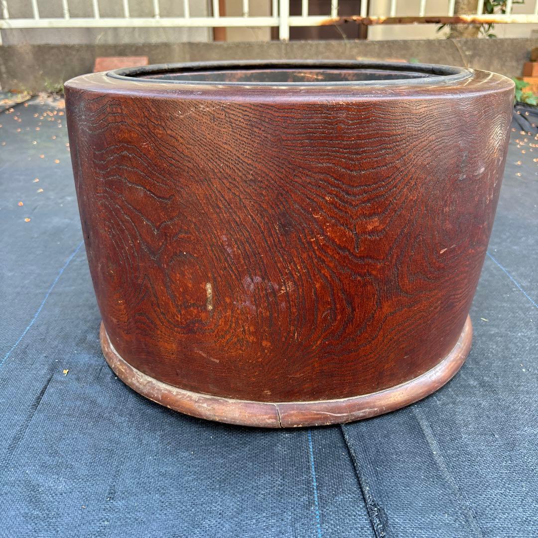 木製火鉢 約４２cm 昭和レトロ・アンティーク