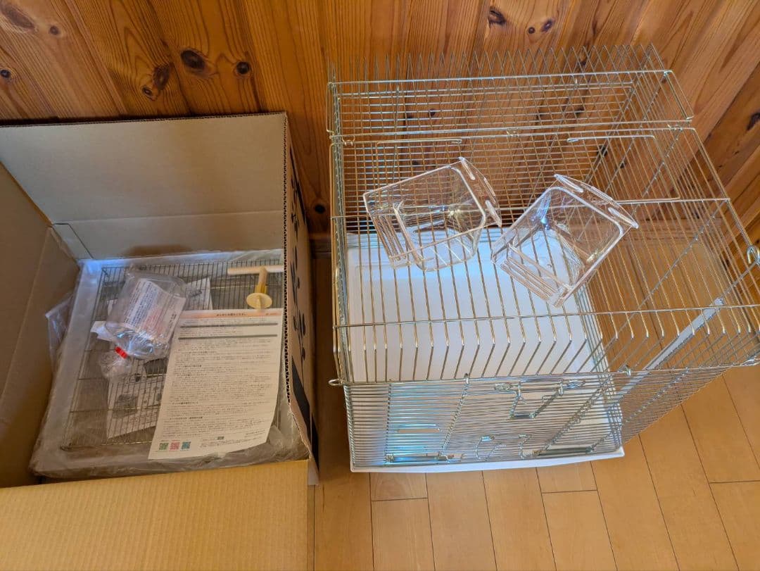 ＨＯＥＩ　ホーエイ　４６５オカメホワイト　インコ　銀メッキ　鳥かご　バードゲージ