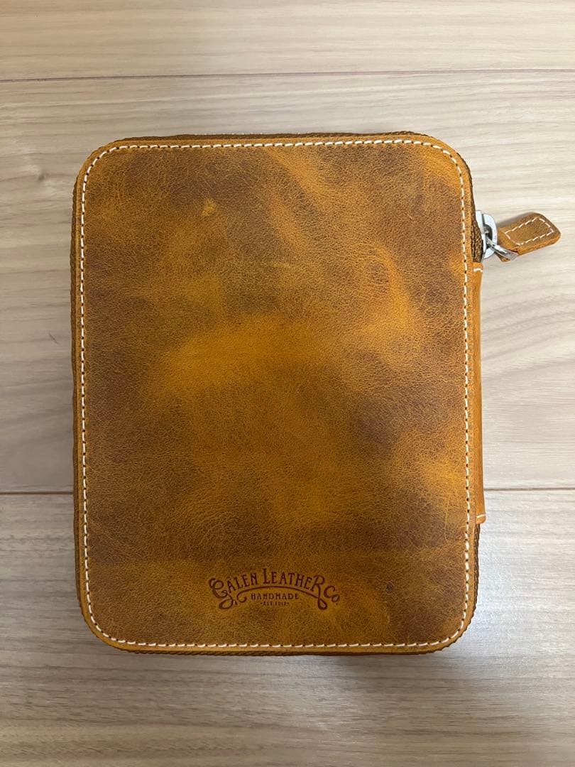 【美品】ガレンレザー　10本差しペンケース　クレイジーホースブラウン