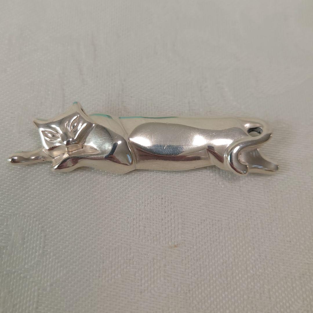 【希少】TIFFANY ティファニー 猫 ブローチ 2318