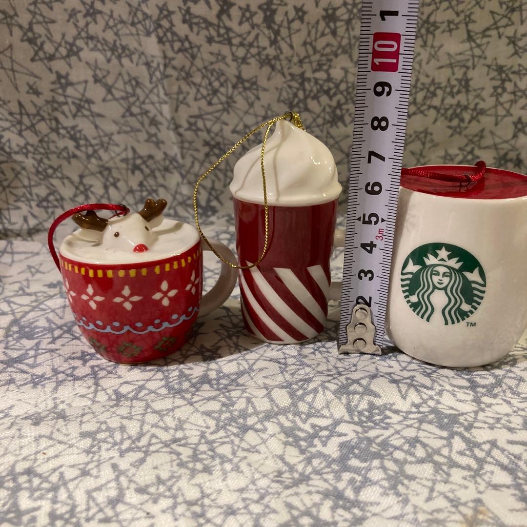 スターバックス　クリスマスオーナメントセット　ベアリスタ　ハリネズミ　トナカイ