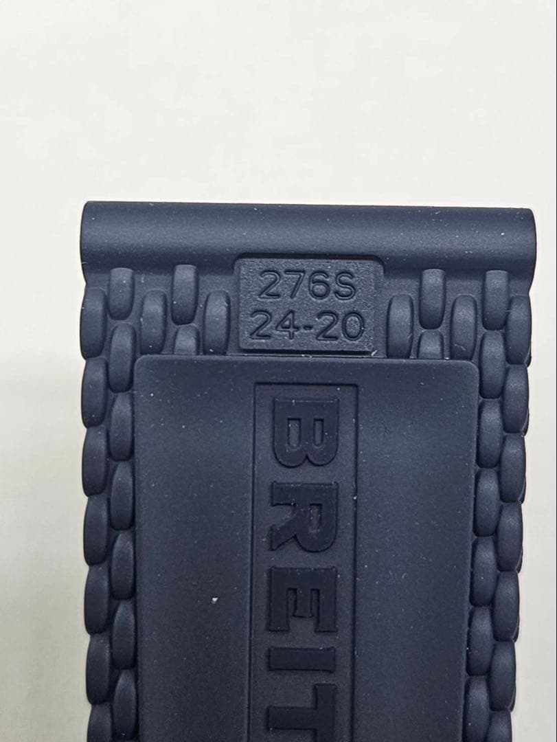 佐藤誠也 ブライトリング 純正品 ネイビー ラバーベルト 時計 24-20