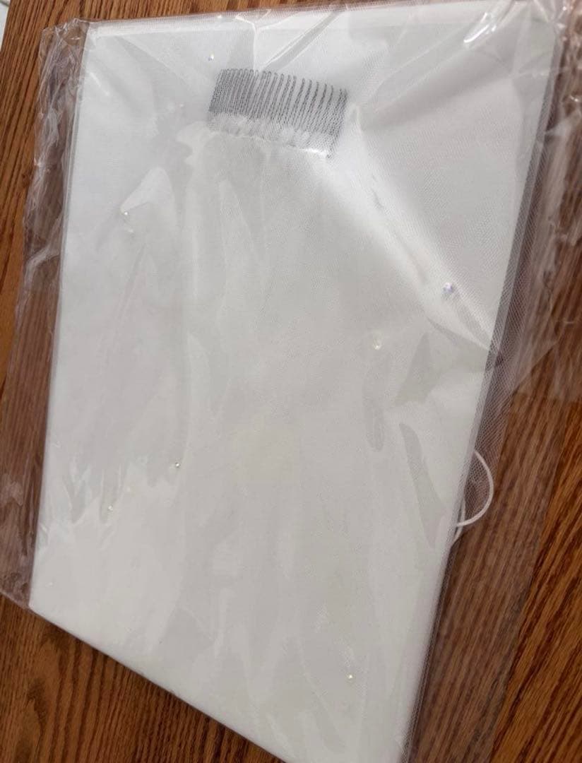 値下げ中！ビジュー付きパイピングウェディングベール