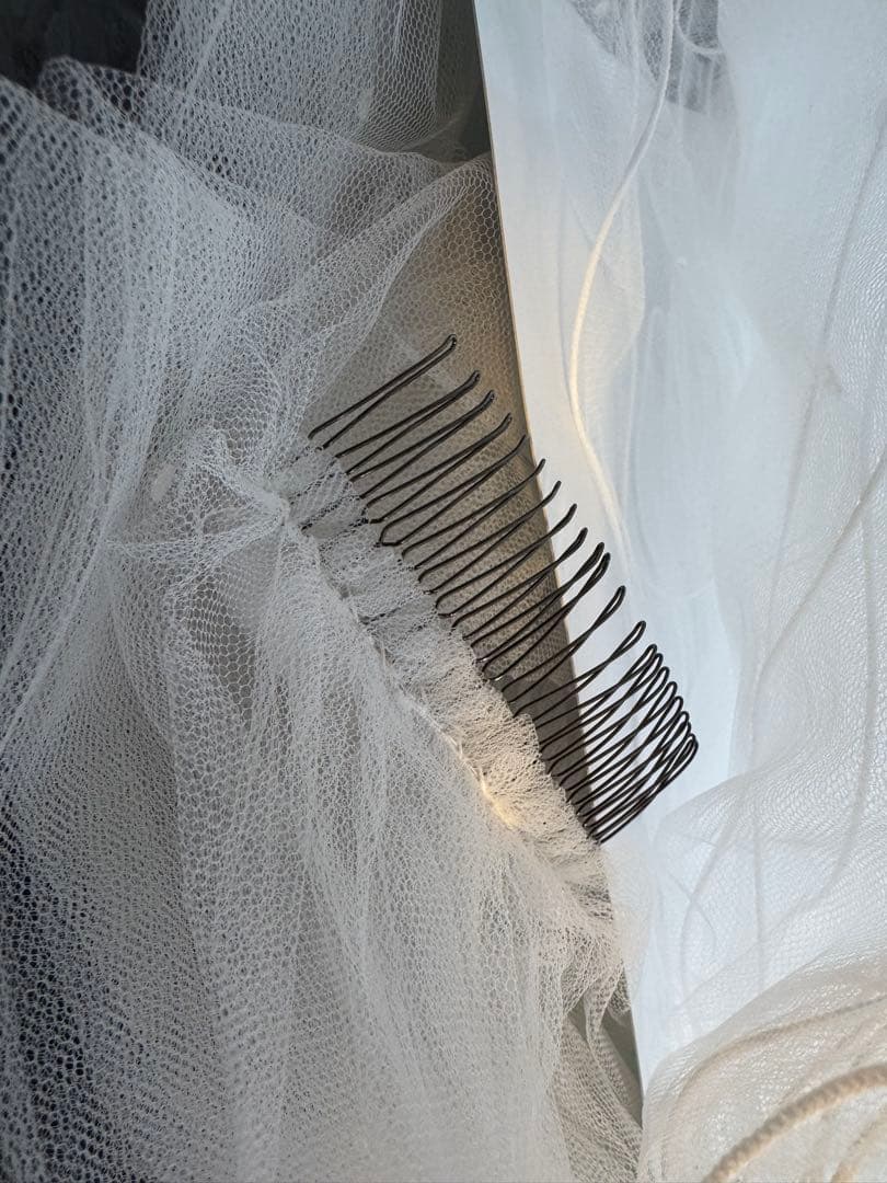 値下げ中！ビジュー付きパイピングウェディングベール