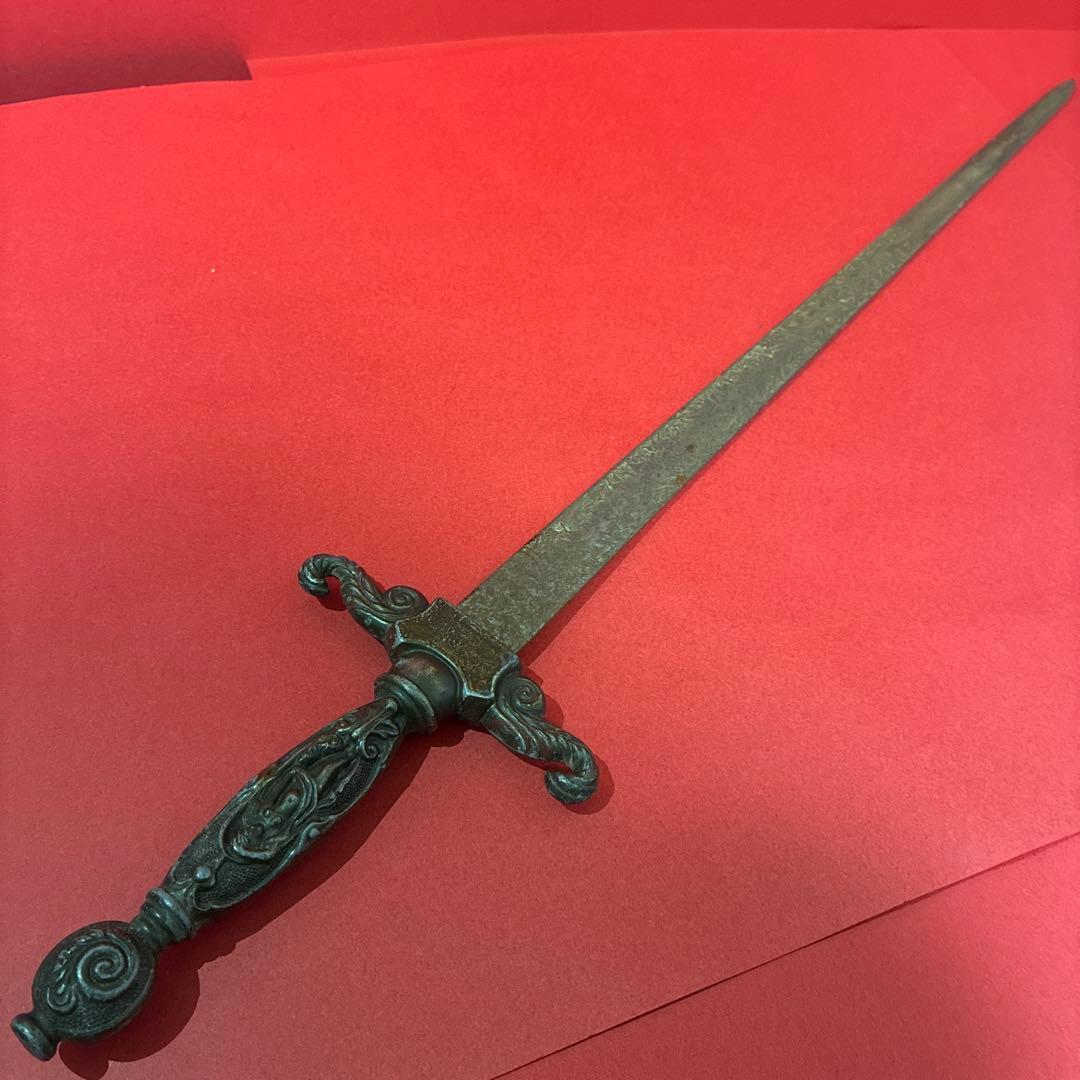 時代物100年以上前アンティークショートソード　剣　洋刀模造刀骨董置物ブロカント