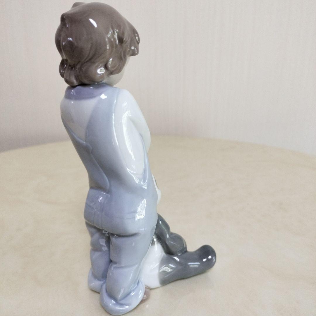 L LADRO リアドロ 子供とパンダの陶器フィギュア 約15cm