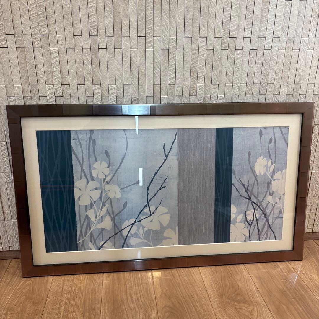 日本画風 花のアート作品 大きめ