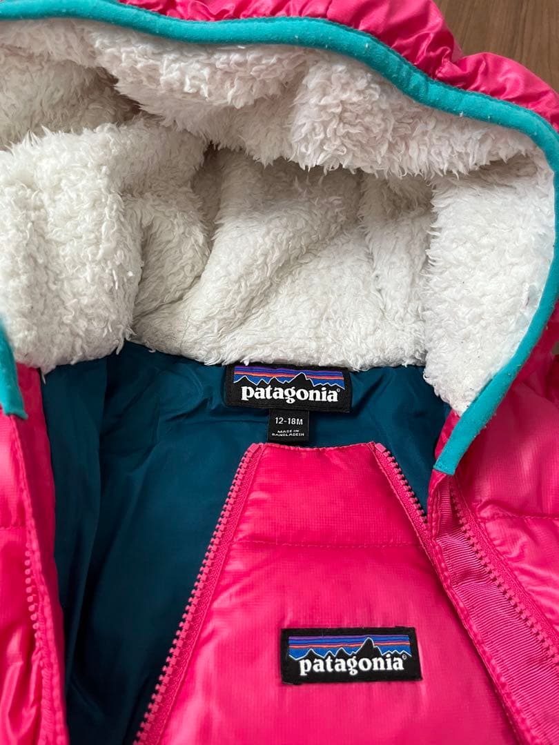 パタゴニア　Patagonia ジャンプスーツ　スノーコンビ　フリース帽子