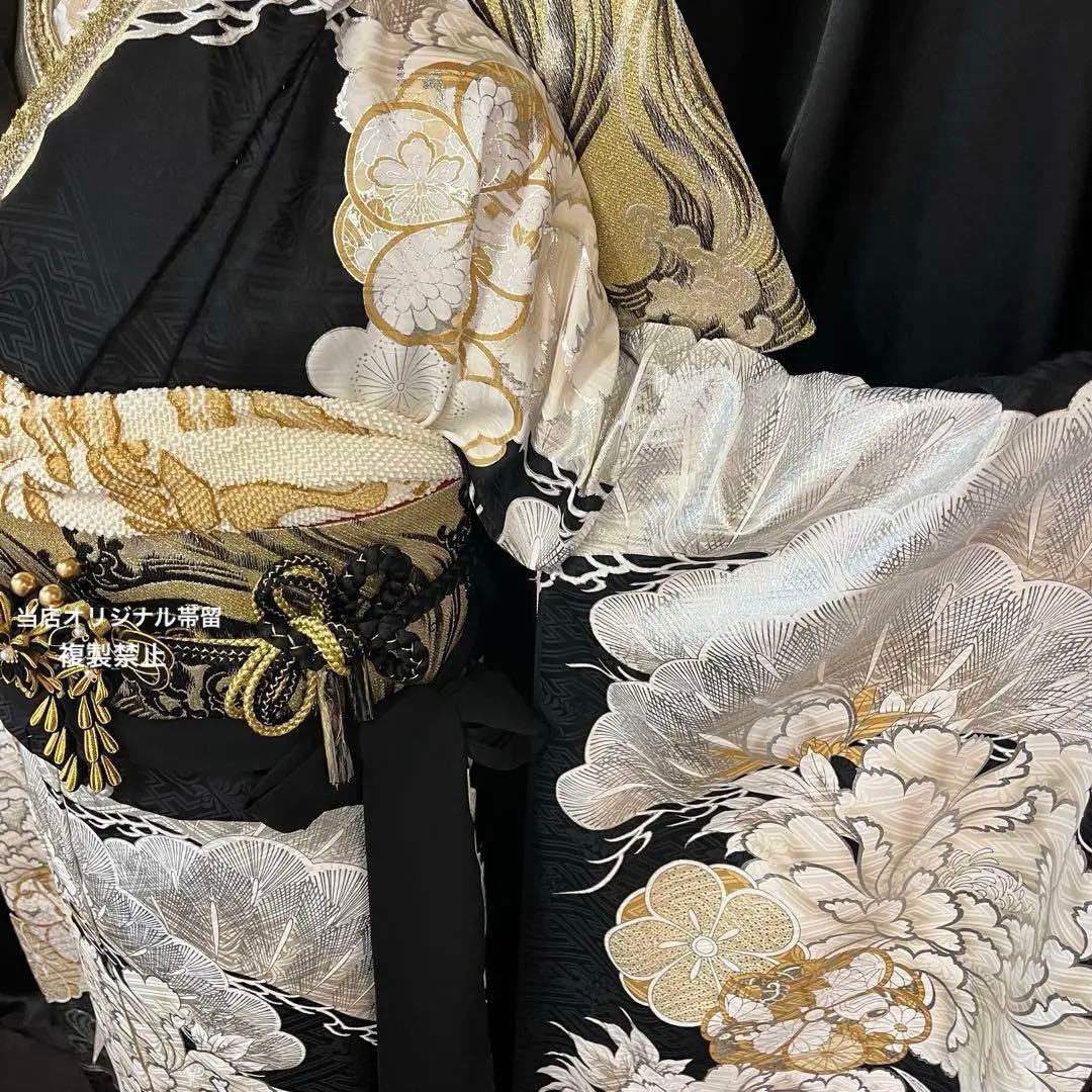 振袖フルセット■オーダー仕立て付き■新作■黒地■振袖一式■成人式