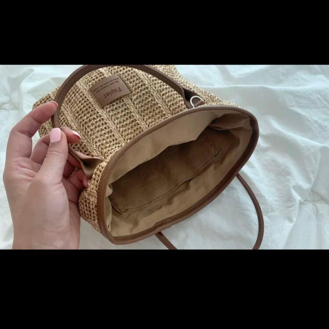 韓国犬服【papier】Raffia Work Back & Backpack