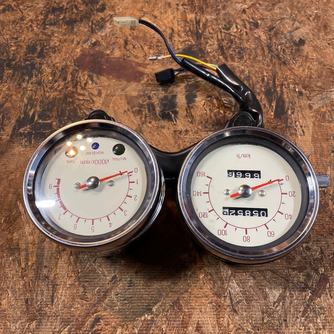 SR400用純正スピード&タコメーターセット中古品