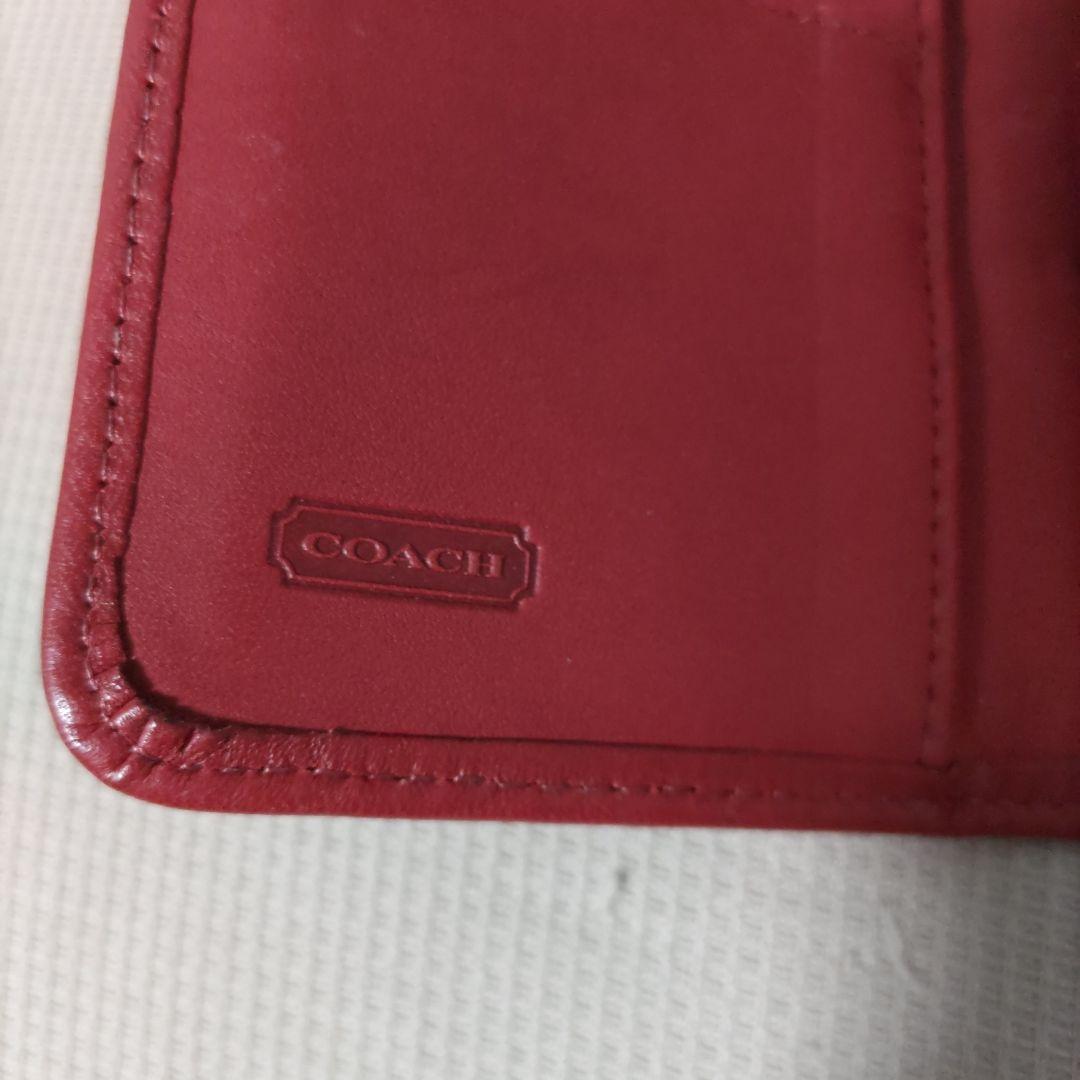 OLD　COACH　 レザーメモ帳 赤　ビンテージ