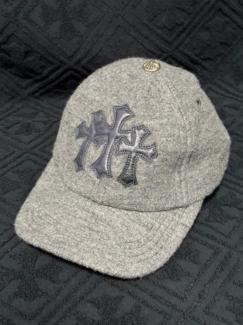 【Rinkan 鑑定済】クロムハーツ ウール キャップ クロスパッチ セメタリー