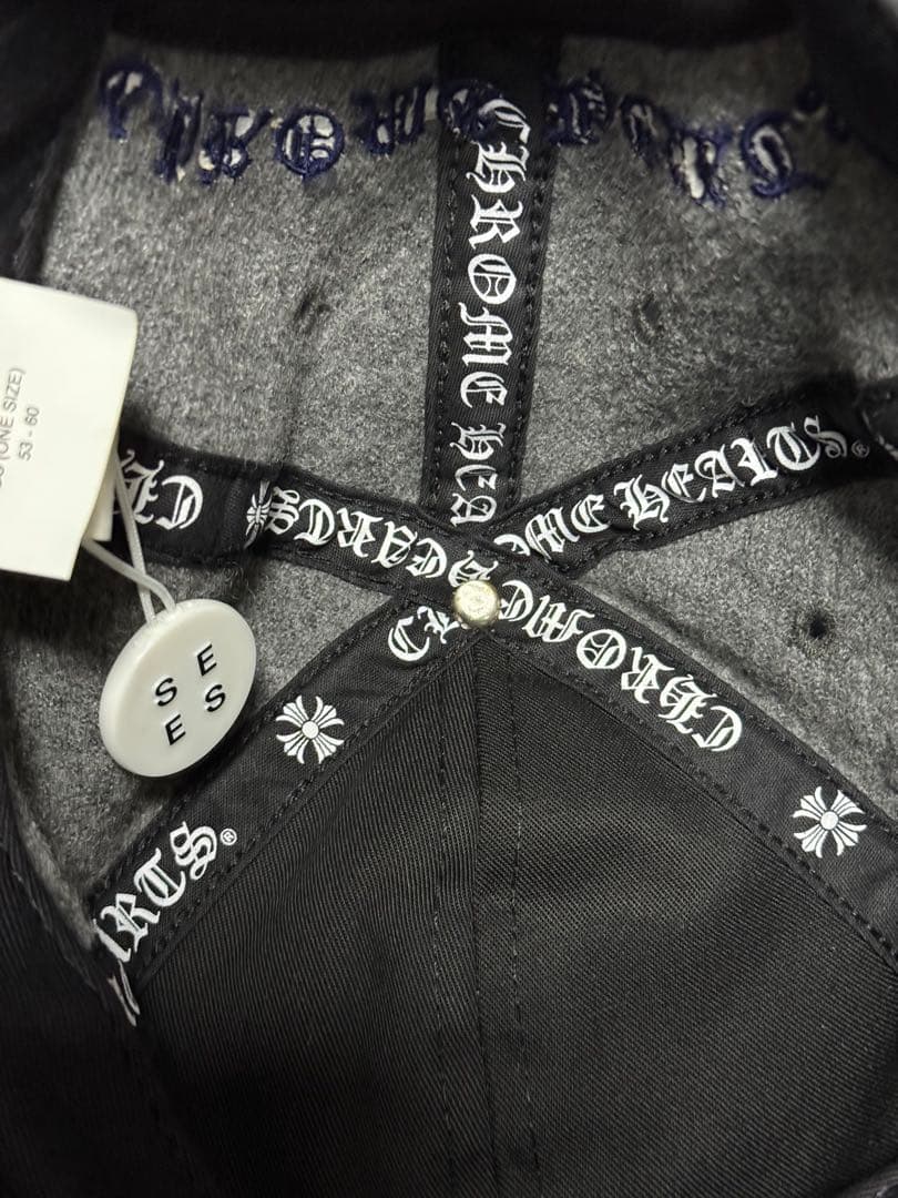 【Rinkan 鑑定済】クロムハーツ ウール キャップ クロスパッチ セメタリー