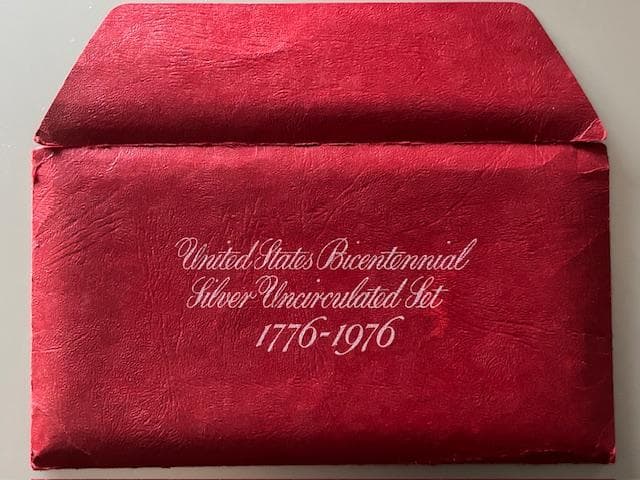 アメリカ銀貨５枚　1976建国200年記念銀貨・1959通常発行銀貨
